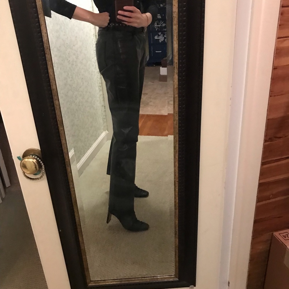 Gap leather pants straight